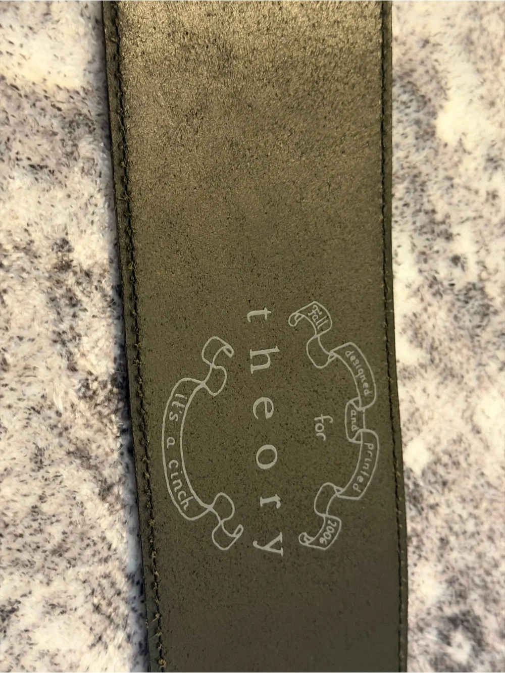Theory Black Leather Wide Belt with Matte Buckle
